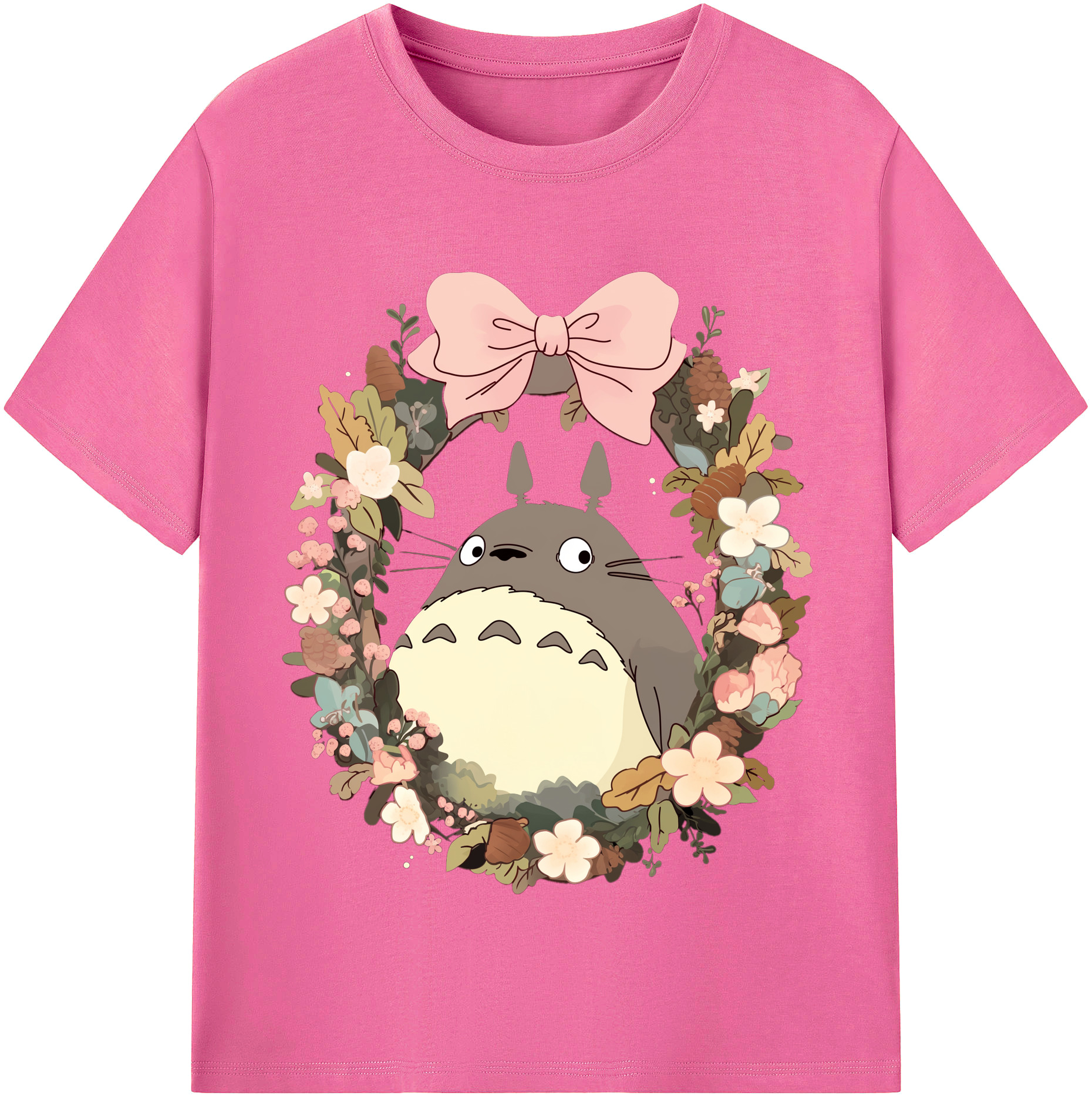 （画像用） となりのトトロ 草壁メイ 草壁サツキ My Neighbor Totoro Satsuki Kusakabe Mei Kusakabe レディースカジュアルプリントTシャツ（綿100％）